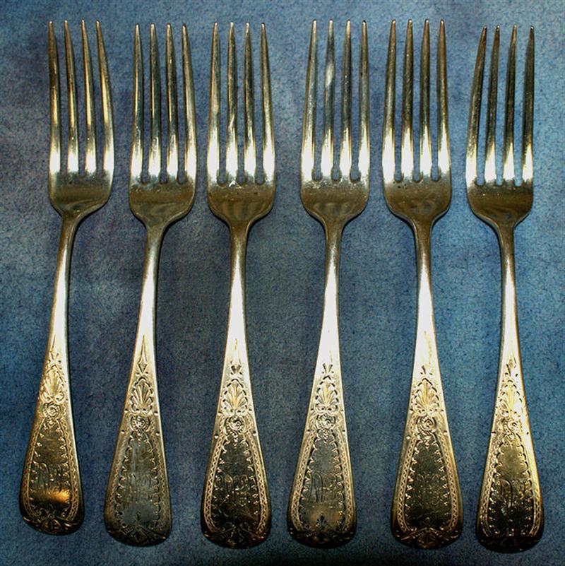 Appraisal: Gorham sterling silver dinner forks engraved silver l TO Estimate