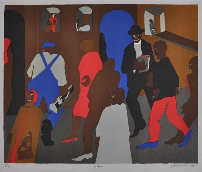 Appraisal: JACOB LAWRENCE - WINDOWS Offset lithograph in colors x in