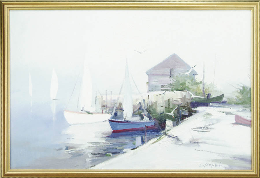 Appraisal: CHARLES C GRUPPE American - THE BLUE BOAT Oil on