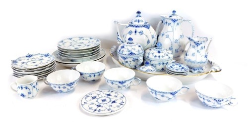 Appraisal: A group of Royal Copenhagen blue and white porcelain tea