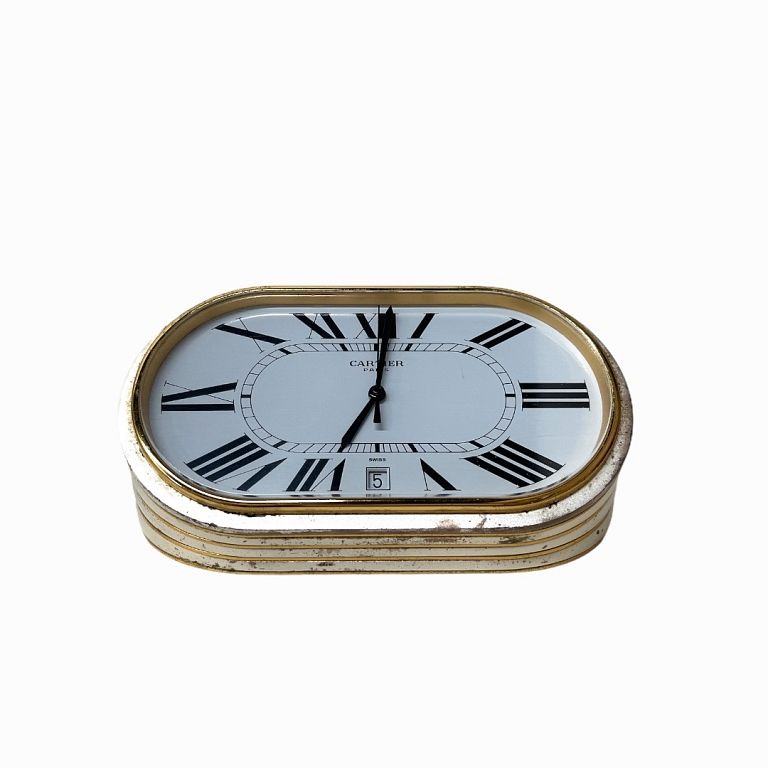 Appraisal: Cartier Paris Quartz Desk Clock Cartier Paris Quartz Desk Clock