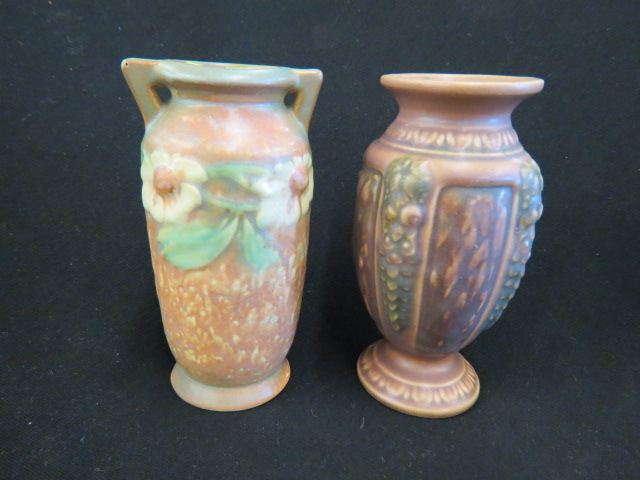 Appraisal: Roseville Art Pottery Vases Primrose Florentine both excellent