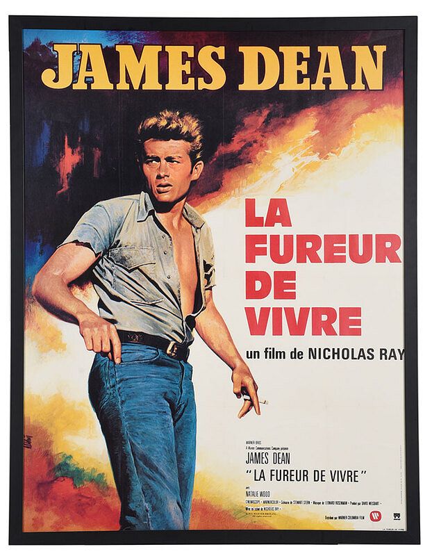 Appraisal: James Dean La Fureur De Vivre Movie Poster un film