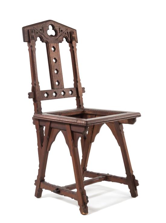 Appraisal: Sale Lot A Walnut Patent Gothic Star Chair frederick w