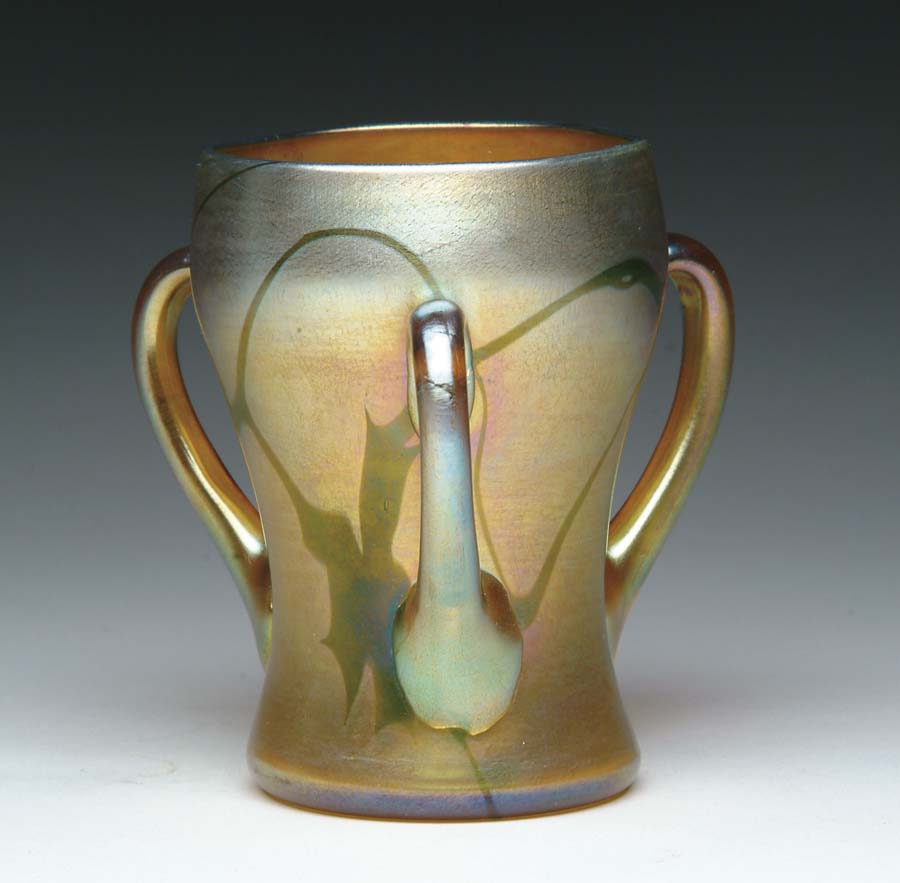 Appraisal: TIFFANY LOVING CUP Beautiful Tiffany loving cup vase is done