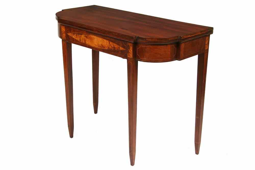 Appraisal: HEPPLEWHITE CARD TABLE - Fine Boston or Northshore Hepplewhite Style