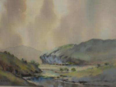 Appraisal: JACK PRIOR Kilnsey Crag from Coniston signed inscribed verso x