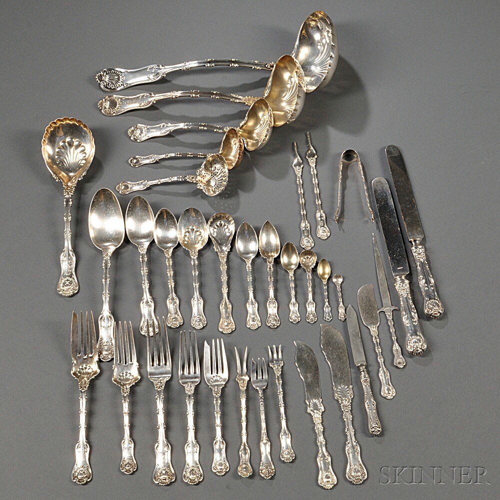 Appraisal: Assembled Whiting Imperial Queen Pattern Sterling Silver Flatware Service New