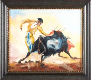 Appraisal: William Arnold - Louisiana The Matador oil on canvas signed