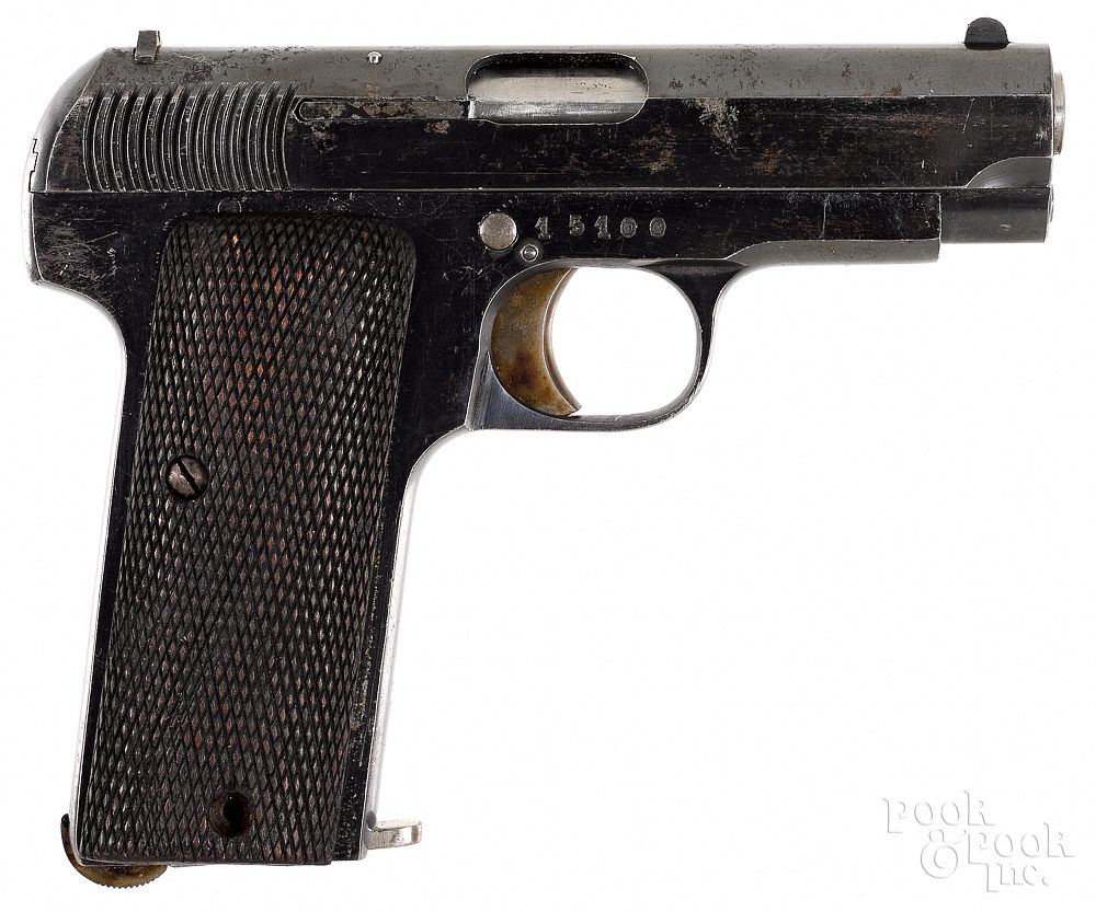 Appraisal: French Patent Ruby semi-automatic pistol French Patent Ruby semi-automatic pistol