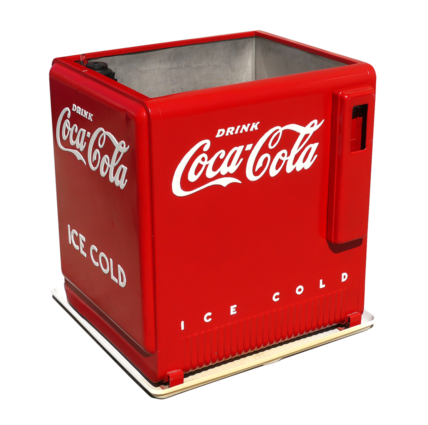 Appraisal: VINTAGE COCA COLA COOLER Repainted in the traditional Coca Cola