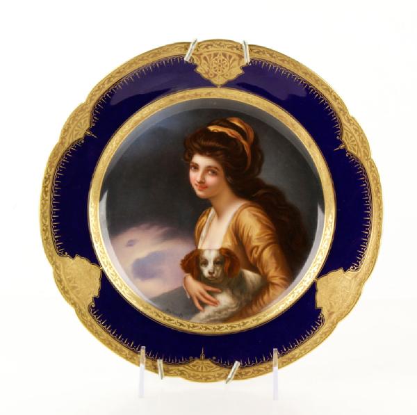 Appraisal: - th C Royal Vienna Portrait Plate th century Royal