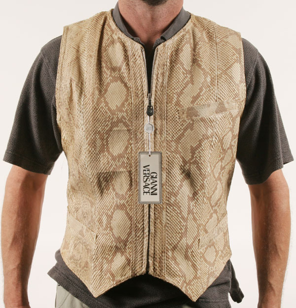 Appraisal: Gianni Versace snakeskin vest L x W