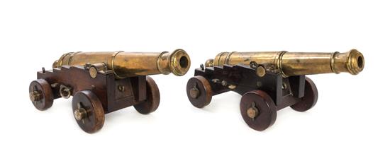 Appraisal: Sale Lot A Pair of Brass Models of Cannons each