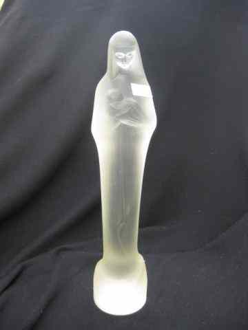 Appraisal: Royal Leerdam Frosted Crystal Madonna Figurine '' tall signed excellent