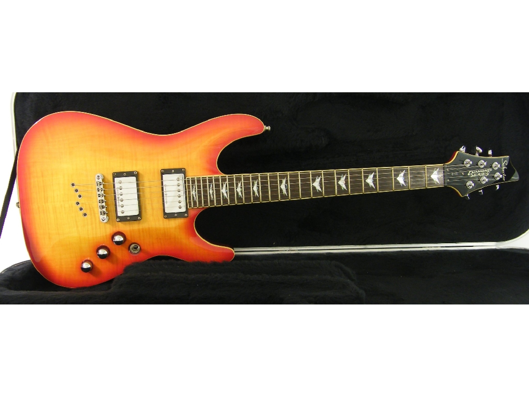 Appraisal: Schecter Diamond Series C- electric guitar cherry sunburst finish minor