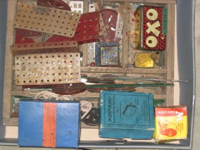 Appraisal: A quantity of playworn Meccano items mainly silver red and