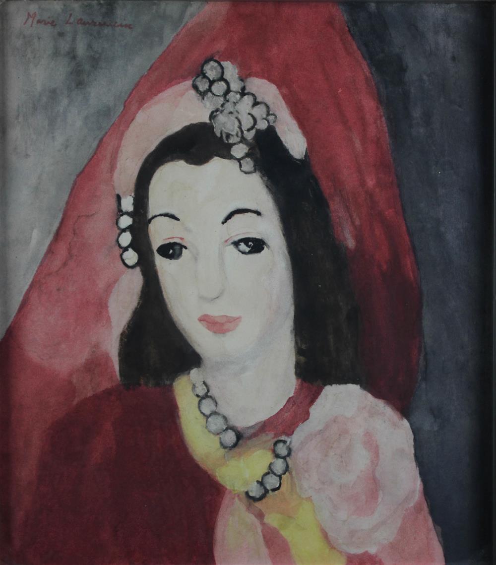 Appraisal: STYLE OF MARIE LAURENCIN FRENCH - PORTRAIT OF A WOMAN