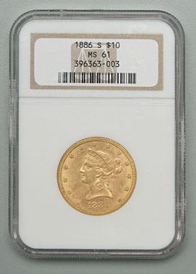 Appraisal: -S gold piece NGC slabbed and graded MS- The Estate