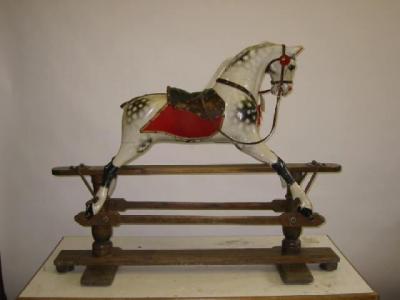 Appraisal: An early th century Ayres rocking horse carved wood and