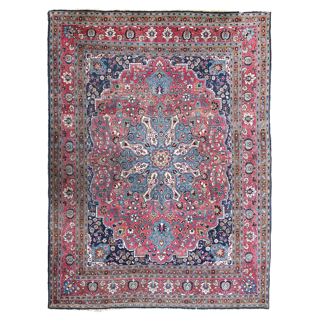 Appraisal: MESHED CARPET EAST PERSIA EARLY TH CENTURY the rose pink