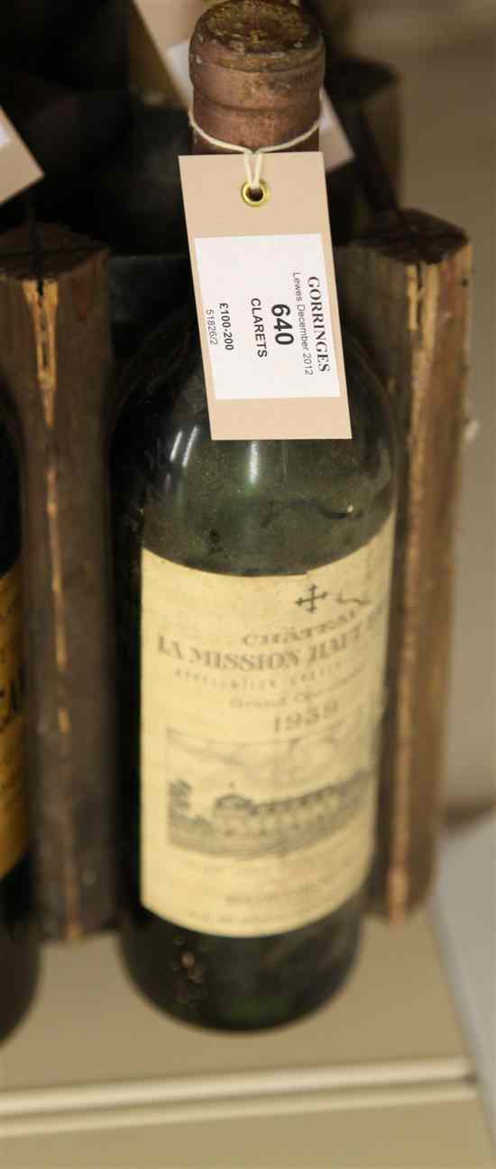 Appraisal: Six bottles of venerable clarets including one Chateau La Mission