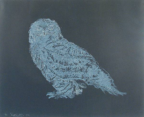 Appraisal: Property of various owners Snowy Owl Color lithograph printed on