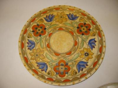 Appraisal: A CROWN DUCAL CHARLOTTE RHEAD CHARGER of circular form tube