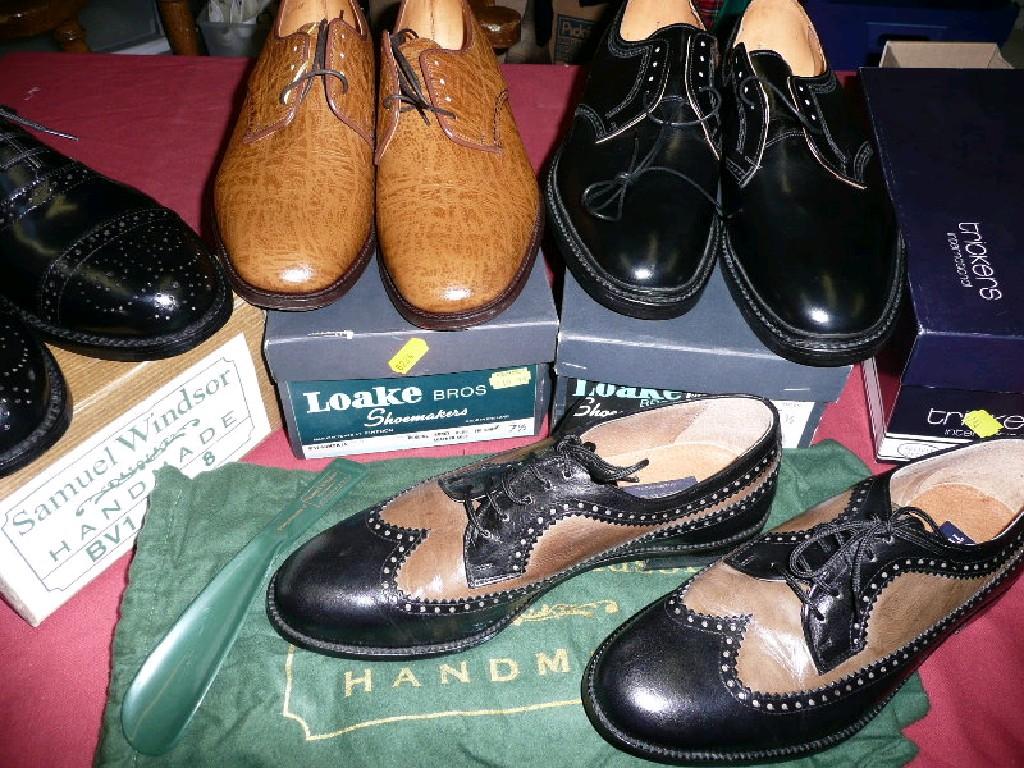 Appraisal: Two pairs of Loakes gent's brown and black lace up