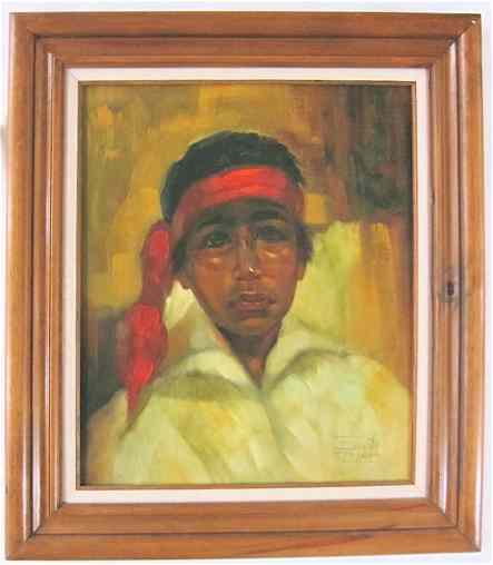 Appraisal: ERNESTO ZEPEDA OIL ON CANVAS New Mexico Arizona born ''Navajo