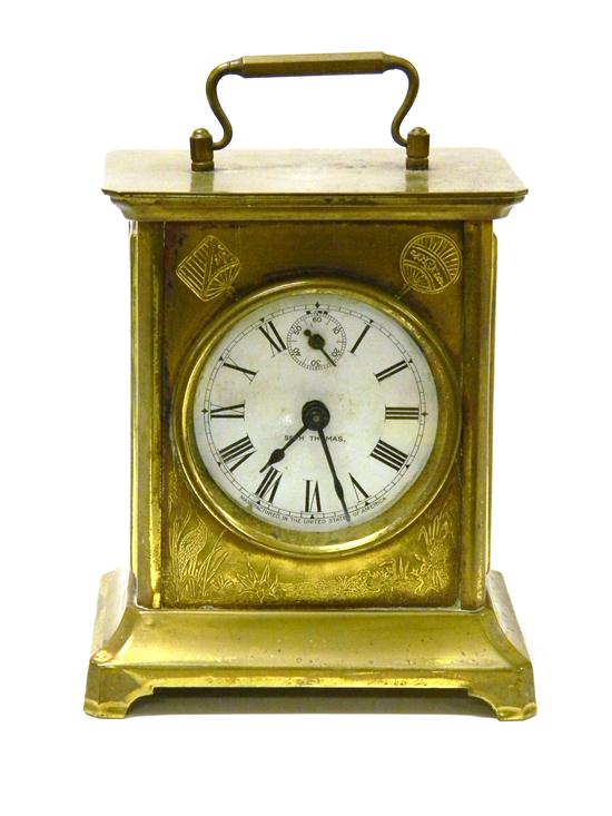 Appraisal: Seth Thomas carriage clock c Aesthetic movement design of pond