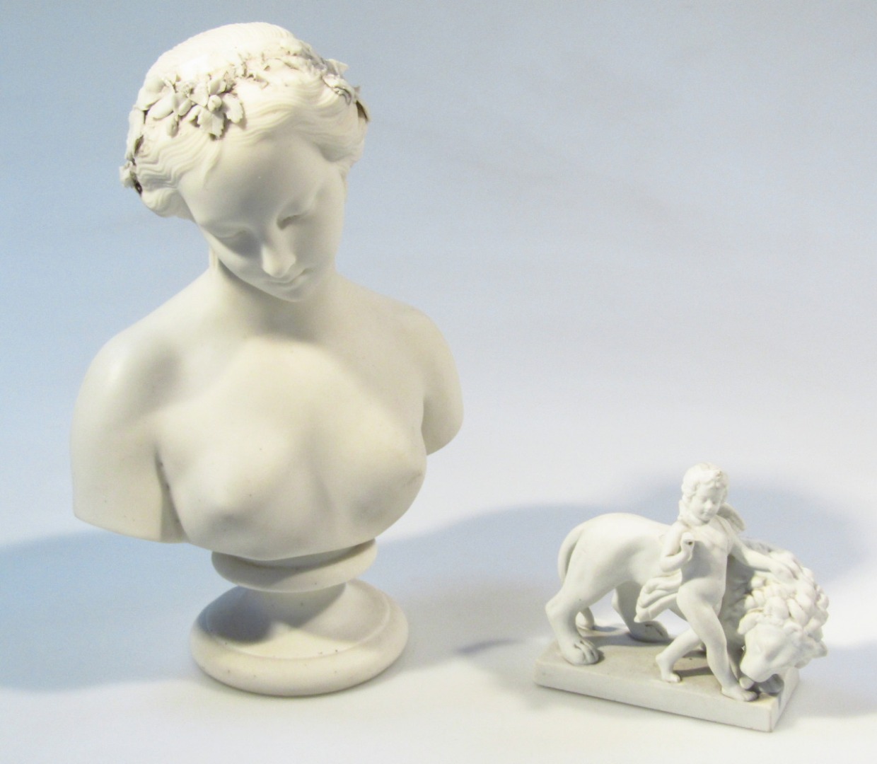 Appraisal: A late thC Parian bust of a lady nude quarter