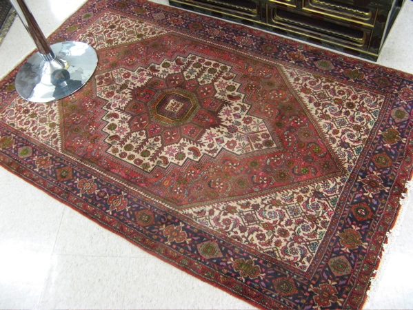 Appraisal: PERSIAN BIJAR AREA RUG Herati floral decoration across all areas