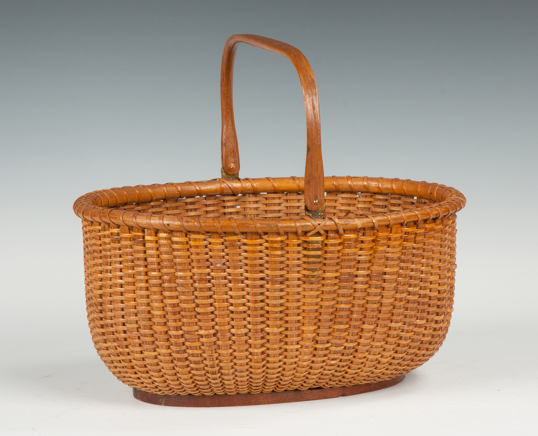 Appraisal: Nantucket Basket Mitchell Ray Label Nantucket MA