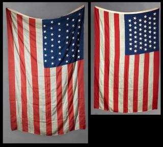 Appraisal: Two American Forty-Five Star Cotton Flags - One- H -