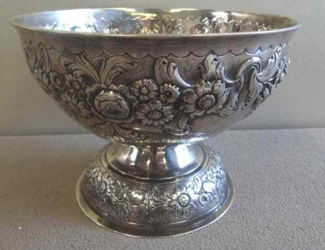 Appraisal: STERLING th C Sterling Footed Bowl Appox troy oz From