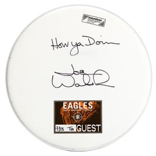 Appraisal: The Eagles Joe Walsh Autographed Drum Head An Aquarian Performance