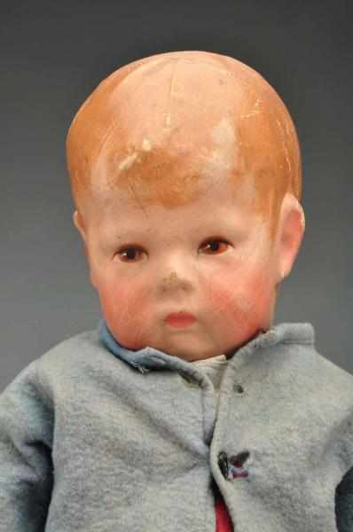 Appraisal: Kathe Kruse Boy Doll Description Doll I face with painted