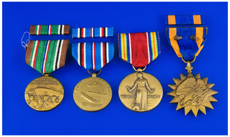 Appraisal: Four Cased American Medals Comprising European African Middle Eastern Campaign