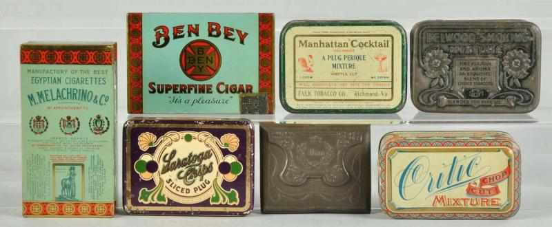 Appraisal: Lot of Assorted Tobacco Tins Description Includes Ben Bey Critic