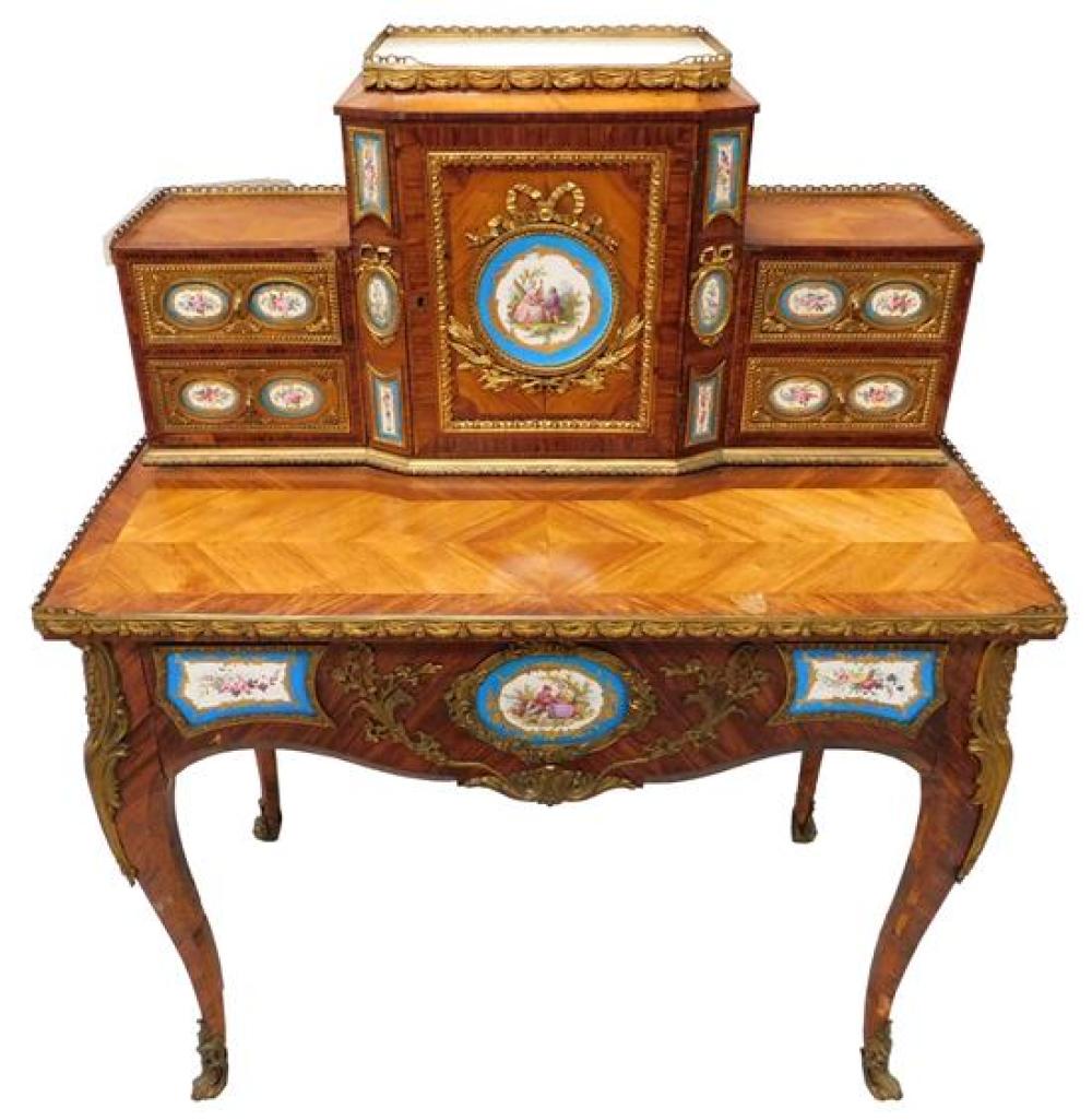 Appraisal: French Belle Epoque Louis XV style ladies writing desk mounted