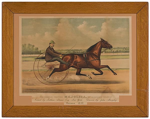 Appraisal: COLORED LITHOGRAPH CURRIER IVES STANDARDBRED Currier and Ives colored lithograph