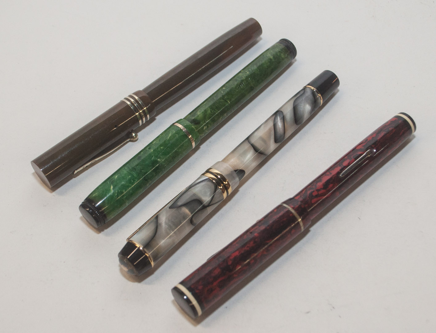 Appraisal: Four assorted fountain pens includes Kaigelu Morrison Wardrite and Goldbond