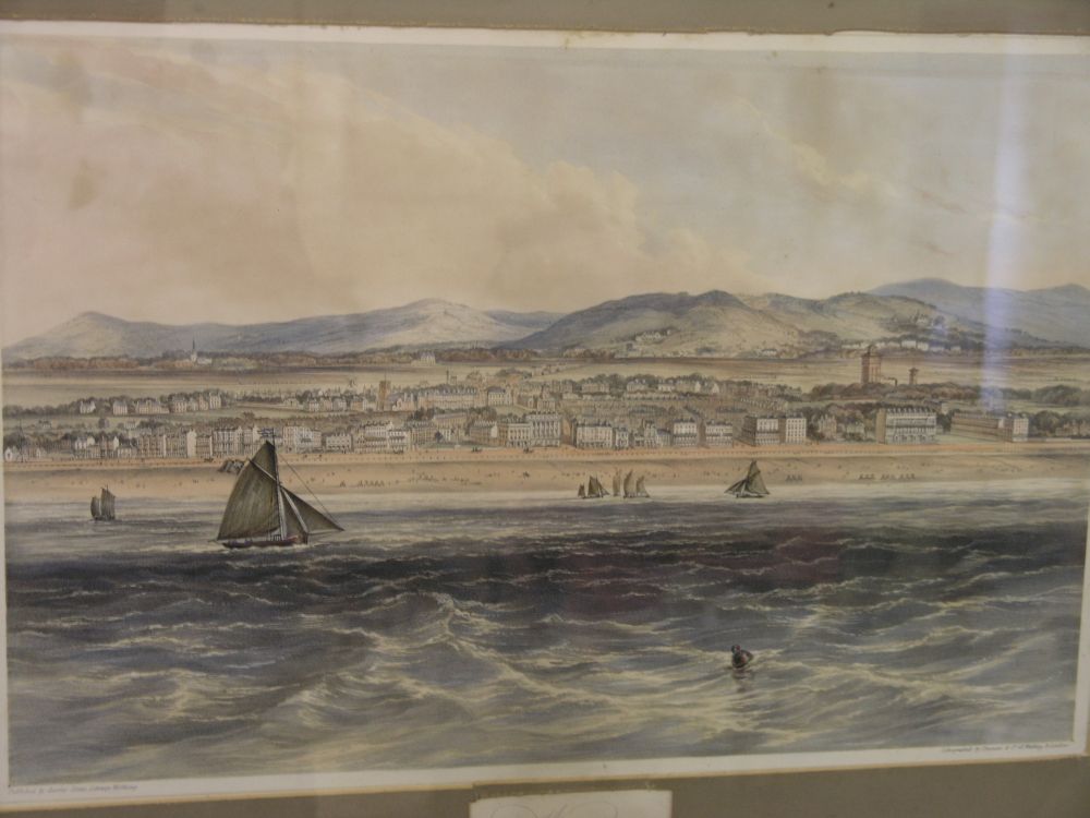 Appraisal: A mid th century lithograph of Worthing view from the