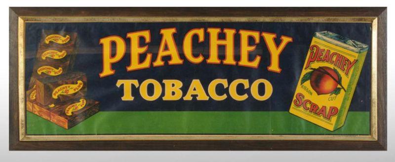 Appraisal: Paper Peachy Tobacco Poster Description s to s Framed under