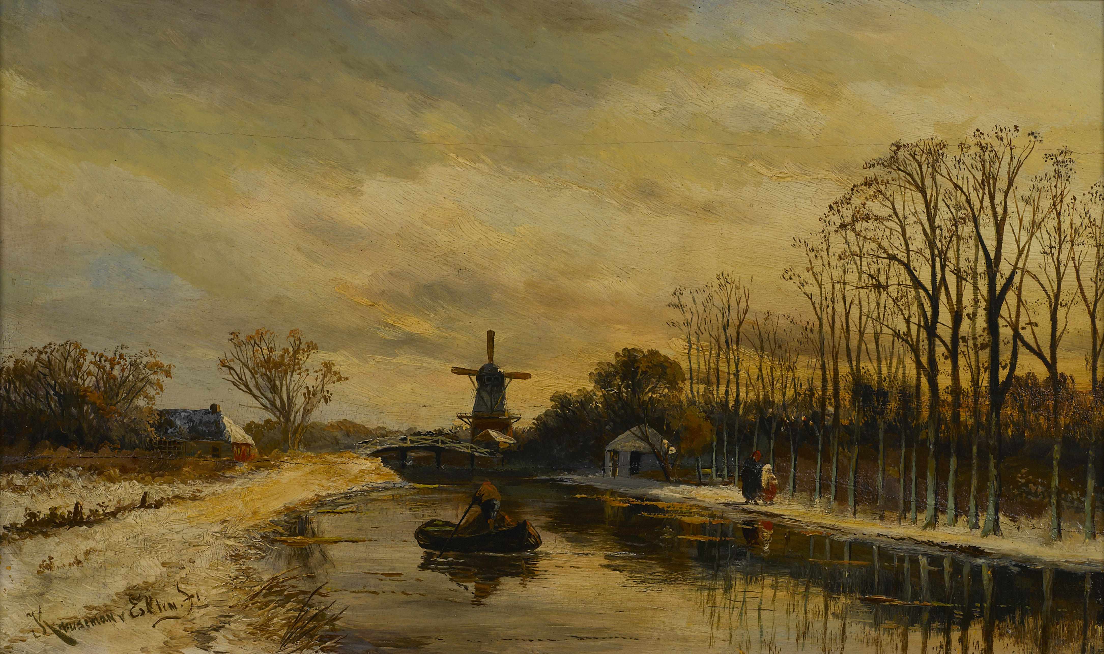 Appraisal: Hendrik Dirk Kruseman van Elten Dutch - A winter landscape