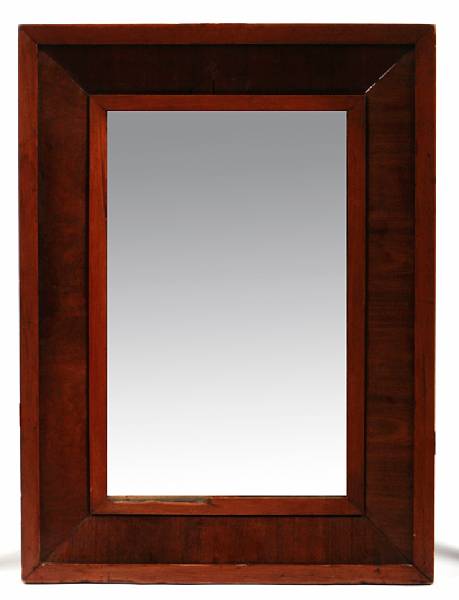 Appraisal: A mahogany ogee mirror early th century height in width