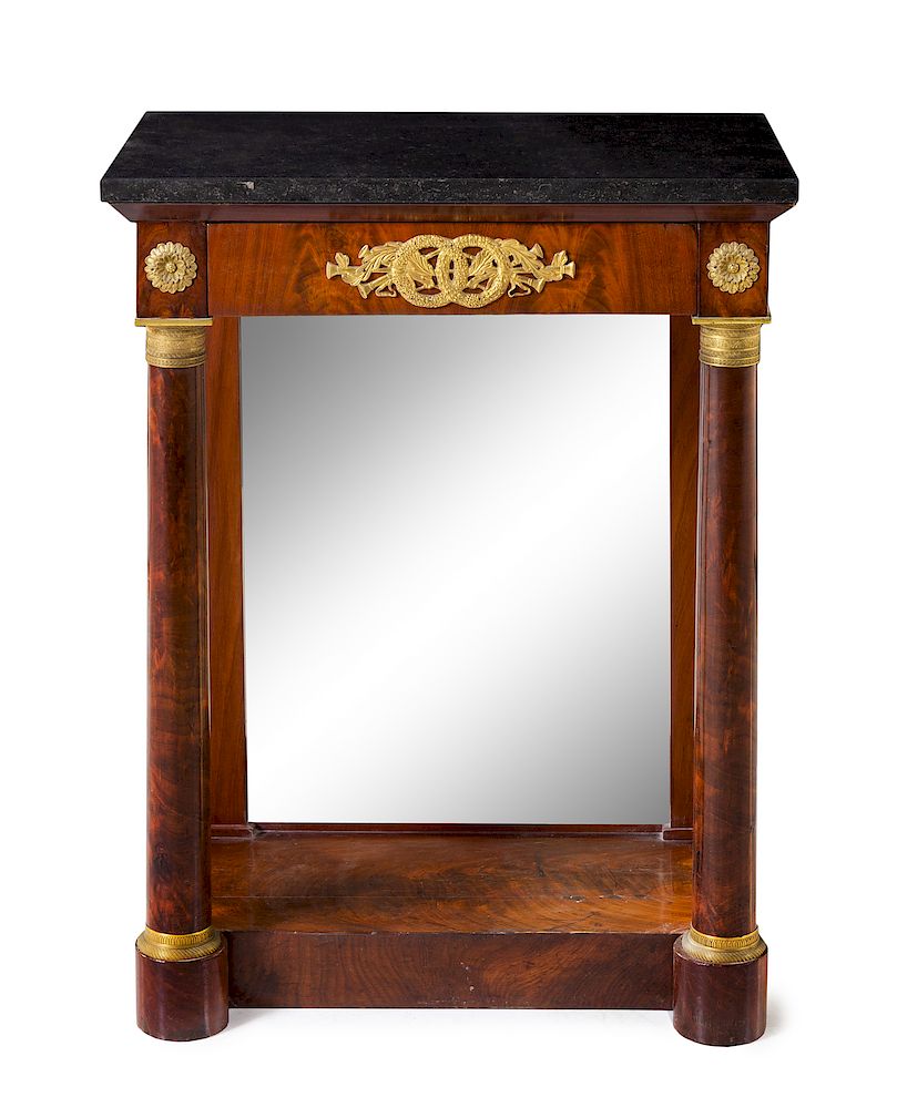 Appraisal: An Empire Gilt Bronze Mounted Mahogany Pier Table An Empire