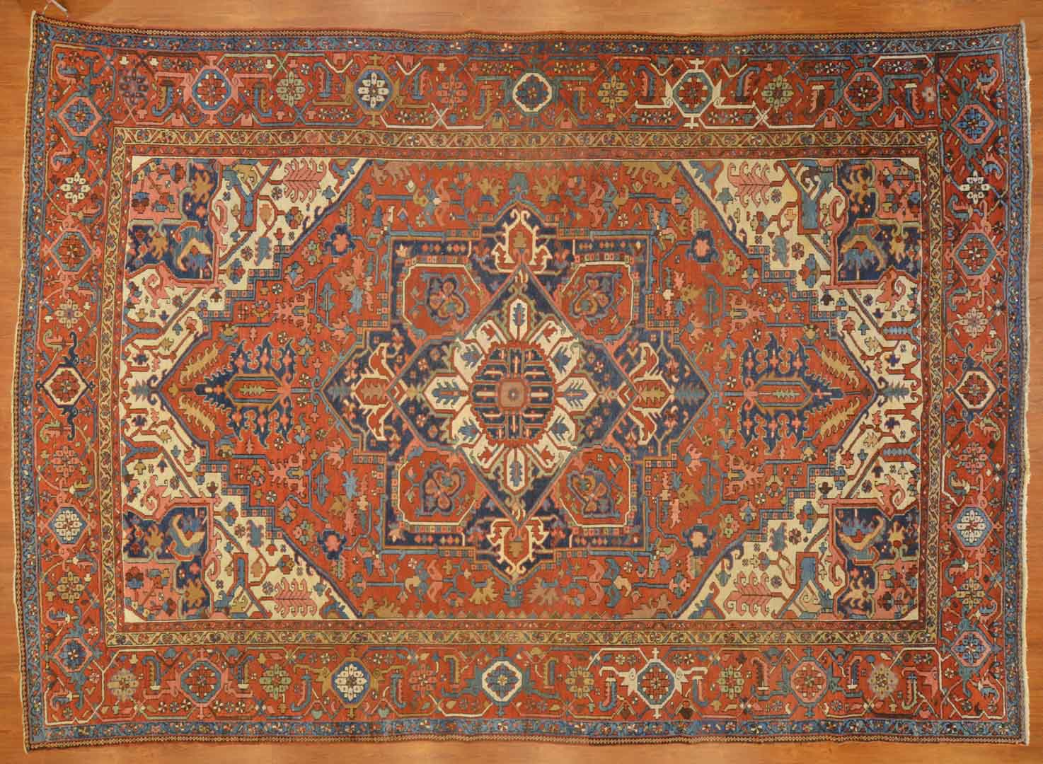 Appraisal: Antique Serapi carpet approx x Persia circa Condition Even wear