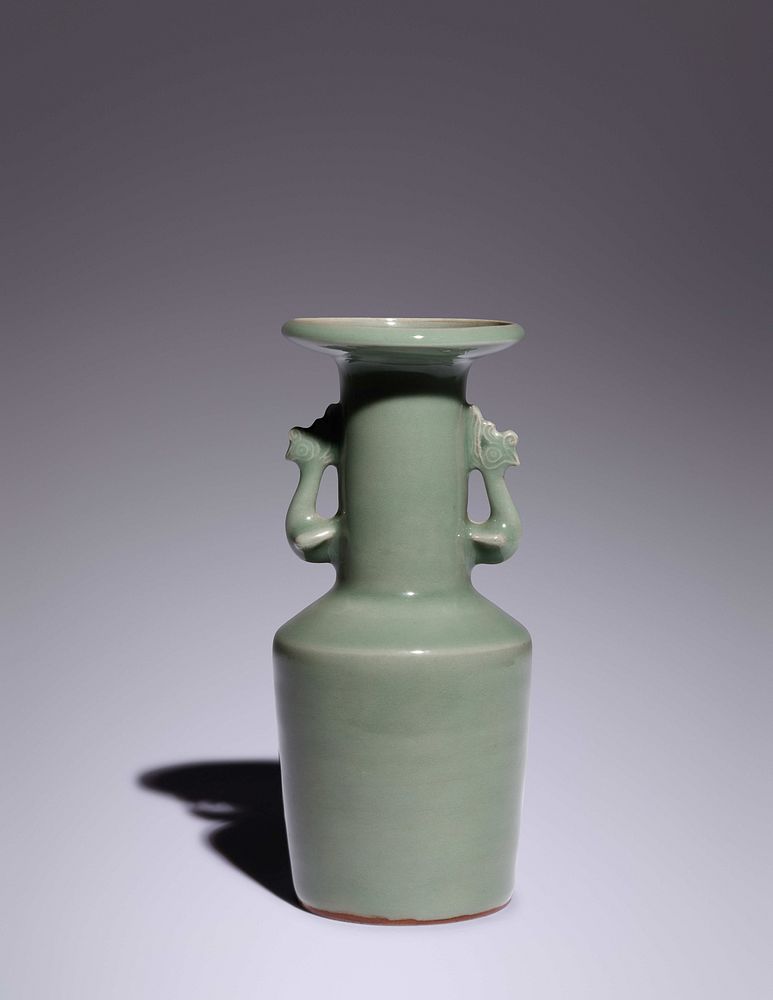 Appraisal: A Longquan Celadon Glazed Porcelain Mallet Vase Height in cm